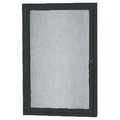 Aarco Aarco Products ODCC2418RBK 1-Door Outdoor Enclosed Bulletin Board - Black ODCC2418RBK